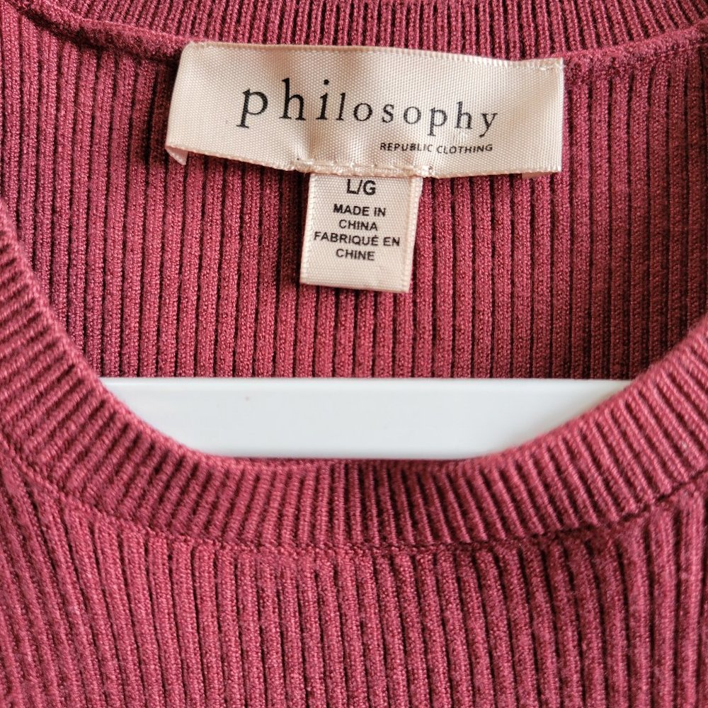 [Philosophy] Ribbed Ruffle Tank - Picture 3 of 6